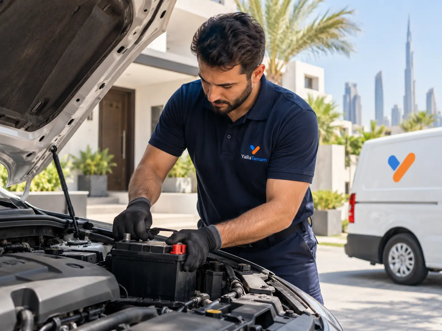 Car battery replacement service in Dubai through YallaTamam