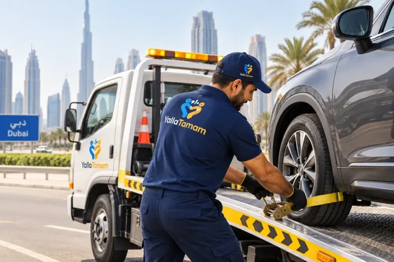 YallaTamam car recovery and towing service in Dubai