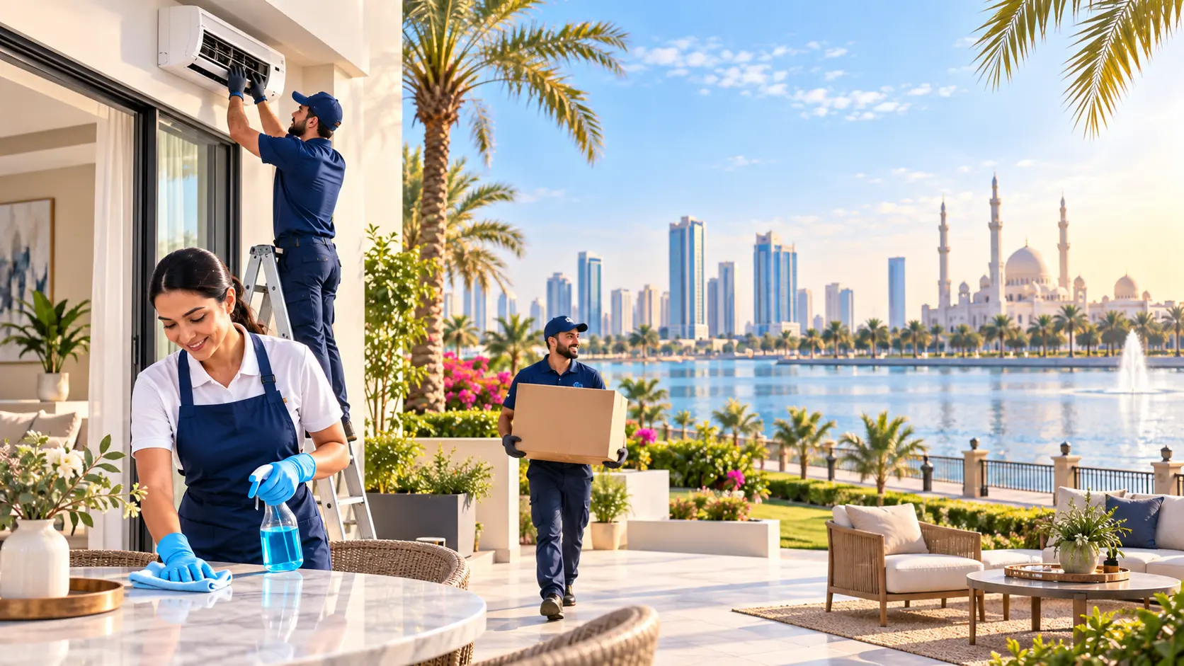 YallaTamam home services team serving homes in Sharjah
