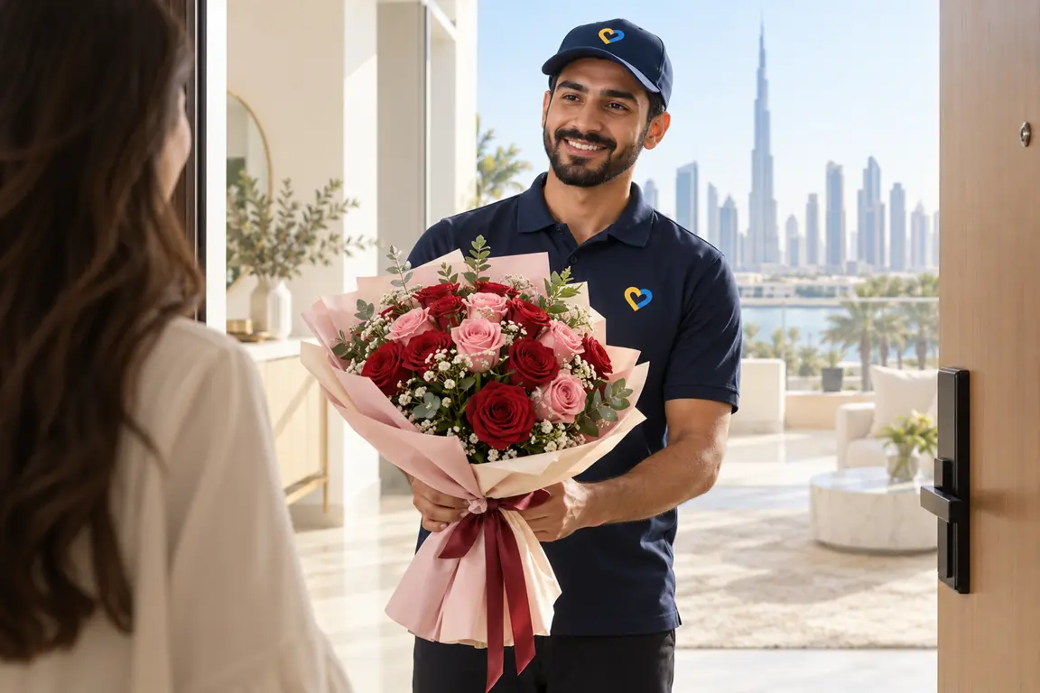 Rose bouquet delivery service in Dubai through YallaTamam